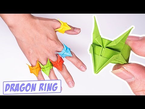 Easy origami DRAGON RING || How to make paper DRAGON RING