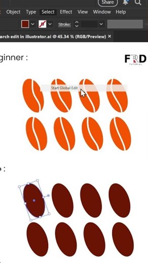 One Edit. Two Levels.- Pro vs Beginner — Adobe Illustrator