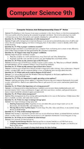 Computer Science 9th Class Solved Notes Full (Book English Medium).. #al_basheer_academy #9th #computerscience #9th #Notes #Englishmedium #viralpost2025 #trendingnow #fyp | Al Basheer Academy of Science and Computer Center