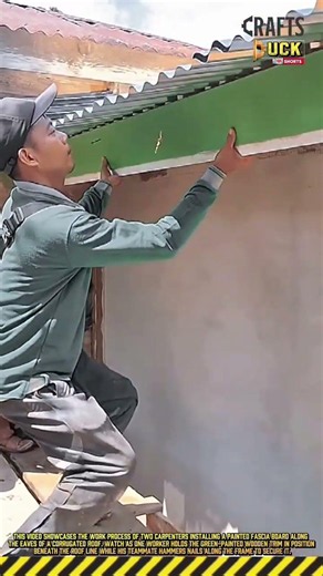 Corrugated Roof Fascia Board Installation: Fitting Roof Edge Trim on Scaffolding #dailywork