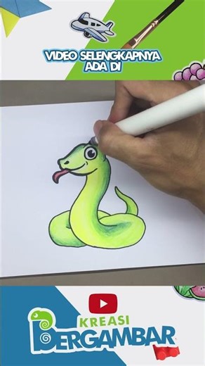 Gambar Ular - Drawing Snake #gambar #drawing #tutorial #coloring #ular #snake #gambarular