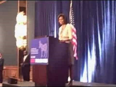Michelle Obama speaks to LGBT delegates at the Democratic Convention