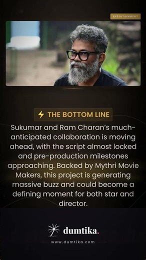 Sukumar & Ram Charan: Script Nears Completion! #Shorts
