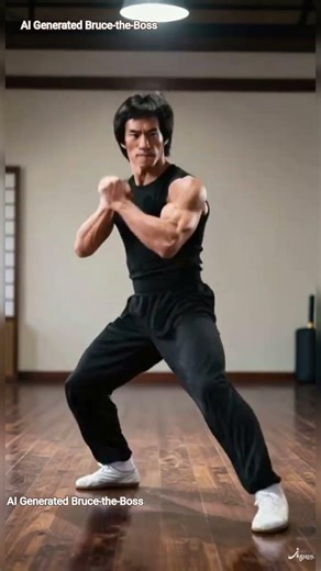 Total Control, Bruce Lee's full body control technique kick | focused skill | Ai Video | #shorts