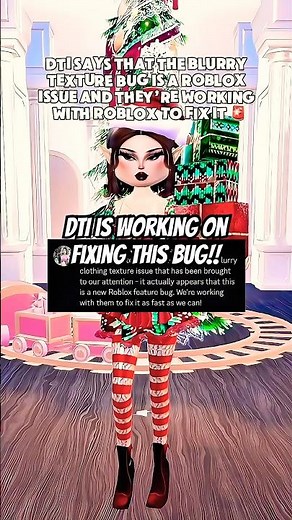 🚨BLURRY TEXTURE BUG FIX!! 😍❄️ #dti #bugs #winter #update #dresstoimpress #roblox #shorts