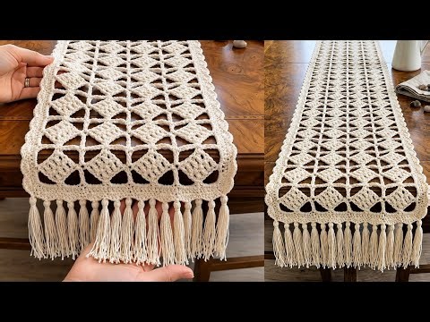 Wow😍So Easy Crochet Table Runner Pattern for Beginners 💫Lovely Crochet Tutorial ✅