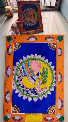 Easy Madhubani Art Step By Step I Ankit Singh Artist #viral #trending