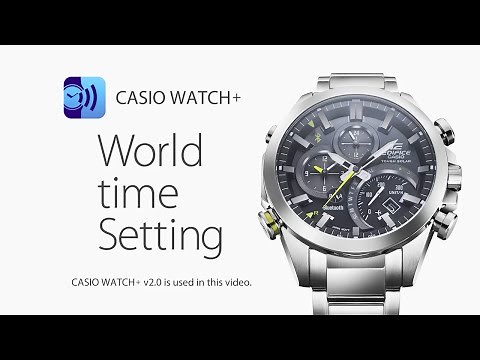 CASIO EDIFICE EQB-500 World time setting - CASIO WATCH+ v2.0