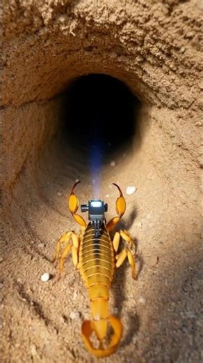 POV: Camera Mounted On A Scorpion Exploring Its Underground Colony 🦂
