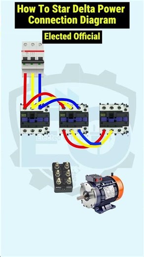 How To Star Delta Power Connection Diagram #youtube #vairal #industrial #stardeltaconnection