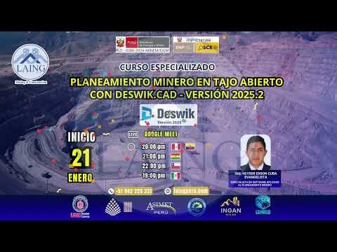 SPECIALIZED COURSE IN OPEN-PIT MINING PLANNING WITH DESWIK.CAD VERSION 2025.2