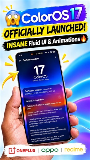 😱 ColorOS 17 officially launched! INSANE Fluid UI & Animations 🔥 OnePlus, OPPO & Realme