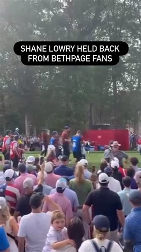 Better Rounds on Instagram: "This is a first: Shane Lowry just had to be held back from going after someone in the crowd... #bethpage #rydercup"