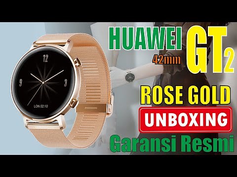UNBOXING Huawei Watch GT2 42MM Rose Gold Smart Watch Elegant Edition 5ATM Android & iOS Compatible