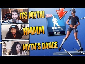 STREAMERS REACT TO *NEW* MYTH "FANCY FEET" EMOTE/DANCE! - FORTNITE FUNNY MOMENTS