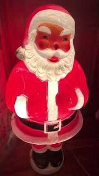Beco Original Illuminated No.976 Motorized Santa Claus Blow Mold Vintage Rare With Box