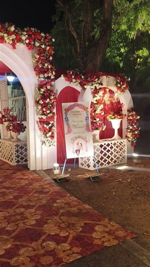 Weeding event gate decrotion for reception party #shortvideo #trending #wedding #viralvideos #viral