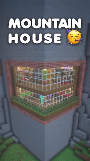 monnie37 on Instagram: "Minecraft Mountain House 🥳 #minecraft"