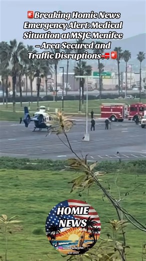 🚨 Emergency Alert: Medical Situation at MSJC Menifee – Area Secured and Traffic Disruptions 🚑 Two individuals were transported to an ambulance, and the school is currently sealed off. I can hear helicopters overhead, and the freeway is also closed to northbound traffic on Scout. The Fire Department has requested a medical airship to land in the front parking lot of MSJC Menifee due to a medical emergency that is not related to the campus. We are shutting down that area, so please steer clear o