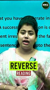1K views | What is Reverse Reading?| Increase Lazer Focus with this technique || Best Tips for Students | MKC . #reversereading #focus #mindset #majorkalshiclasses #student #mindsetmatters #pranjalimam #m#mkclearningap | Major Kalshi Classes Pvt. Ltd. | Facebook
