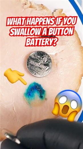 I Put Button Batteries in Meat…The Result is Terrifying! #scienceexperiment #techsafety #TechReview
