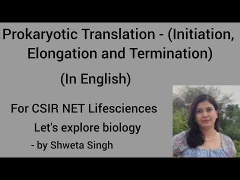 Prokaryotic Translation - Initiation, Elongation amd Termination. (In English) .For CSIR NET.