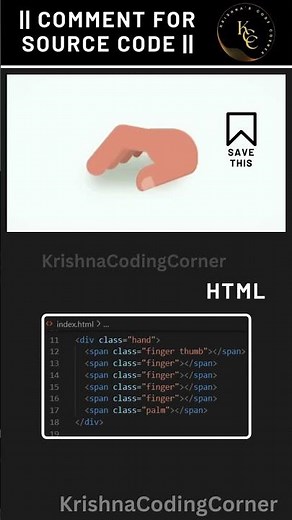Thinking Hand Animation || HTML CSS || #webdesign #htmlcss