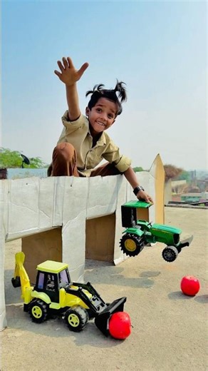 Remote Control Jcb And Dumper Truck tractor Unboxing And Testing Short Video #automobile #shorts