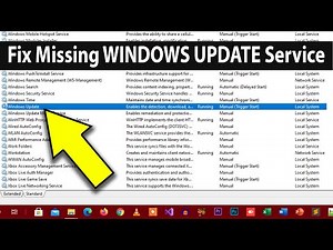 [FIX] Windows Update service is missing from Windows services | Windows Update service not available