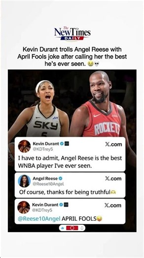 Kevin Durant Calls Angel Reese The Best WNBA Player–Then Says "APRIL FOOLS" #kevindurant #angelreese