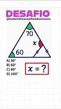 MATH CHALLENGE: Calculate Angle x - Properties of Triangles (Explained)
