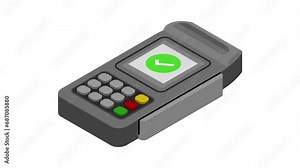 Contactless and wireless card payments. Transaction post terminal with NFC technology.