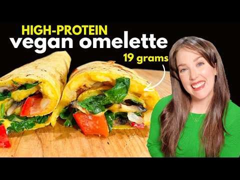 Vegan Omelette That Actually Tastes Like Eggs 😱 | 3 Ingredients, High Protein!
