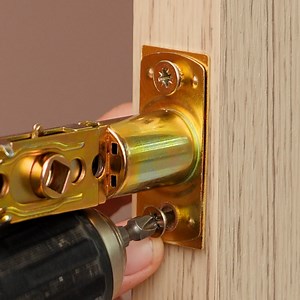 9M views · 91K reactions | Easy Lock Installation Technique Thanks for watching! Please be aware that this video is for entertainment purposes and the techniques shown should not be attempted at home! | Lady Panda | Facebook