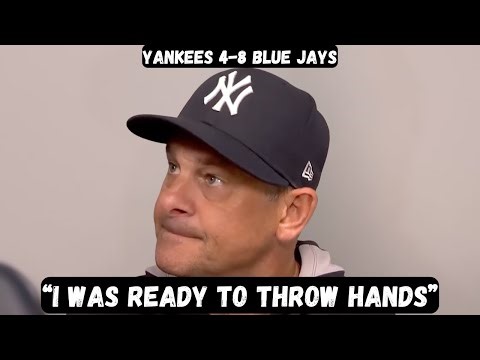 Aaron Boone BLASTS Umpire after EJECTION and loss - Post Game interview - Yankees 4-8 Blue Jays