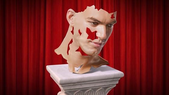 Photoshop tutorial: How to transform a photo into a life-mask sculpture bust