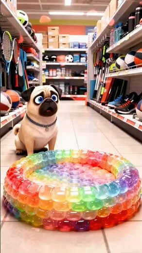 Cute Pug Finds Rainbow Toy 🐶🌈 | Funny & Adorable Animation
