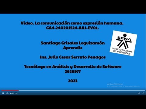 Video. La comunicación como expresión humana. GA4-240201524-AA1-EV01.