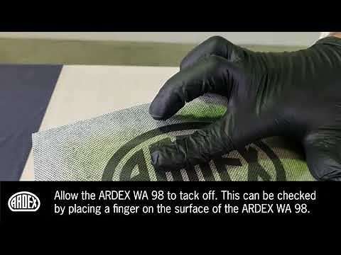 ARDEX WA 98 Adhesive - Butynol Adhesive Application
