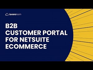 B2B Customer Portal for NetSuite eCommerce Demo