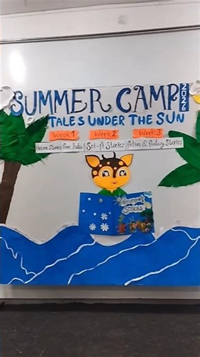 backdrop decor for summer camp #SHORTS @shubhiscraft