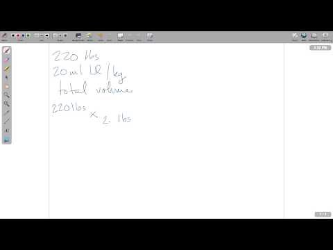 How to calculate total volume to be infused