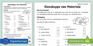 Eienskappe van Materiale Werkkaart
