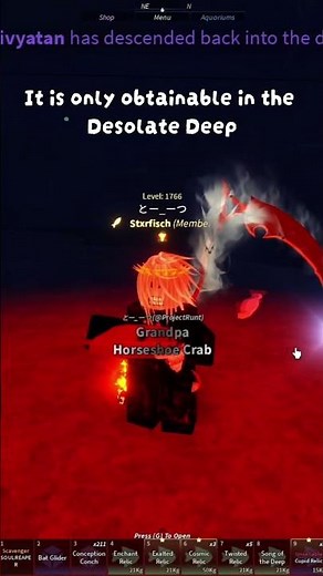 How to catch the new Grandpa Horseshoe Crab in fisch #fisch #roblox #robloxfisch #viral #fyp