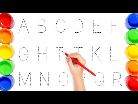 A to Z Alphabet with Words for Kids || A for Apple 🍎 || Rhymes & Dotted Line Writing Practice