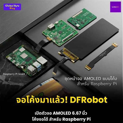 จอโค้ง จอม้วน ต้องมา! รีวิวหน้าจอ Flexible AMOLED 6.67 นิ้ว สำหรับ Raspberry Pi และ SBC