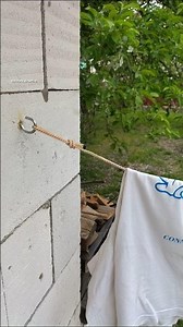 How to Make a Simple and Reliable Tensioning System for a clothesline #diy #tips #lifehack