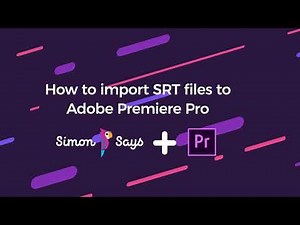 How to import SRT subtitles to Adobe Premiere Pro
