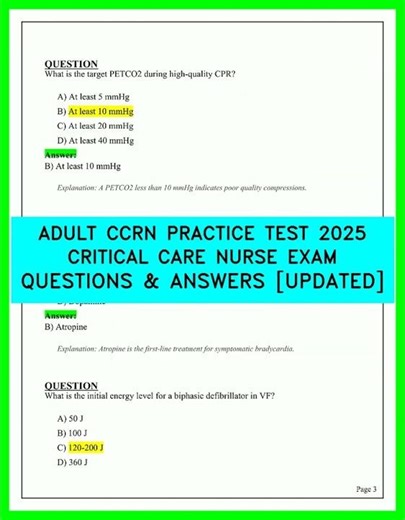 2026 Adult CCRN Practice Test: Critical Care Nursing Exam Questions and Detailed Rationales