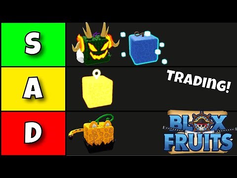 Fruits Trading Value Tier List in Blox Fruits!